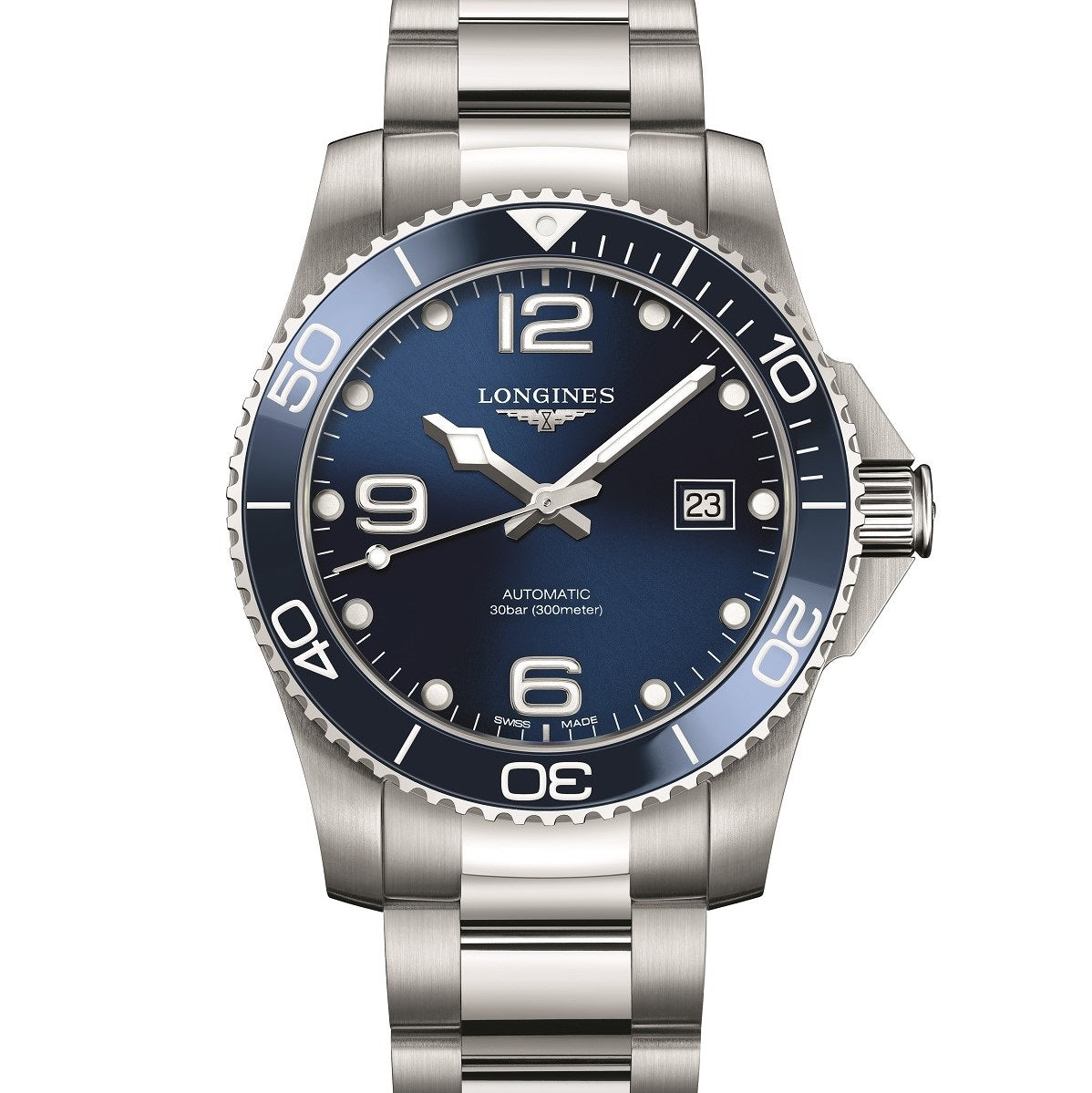Longines HydroConquest Automatic Blue Dial Silver-Tone Stainless Steel Chain Men’s Watch