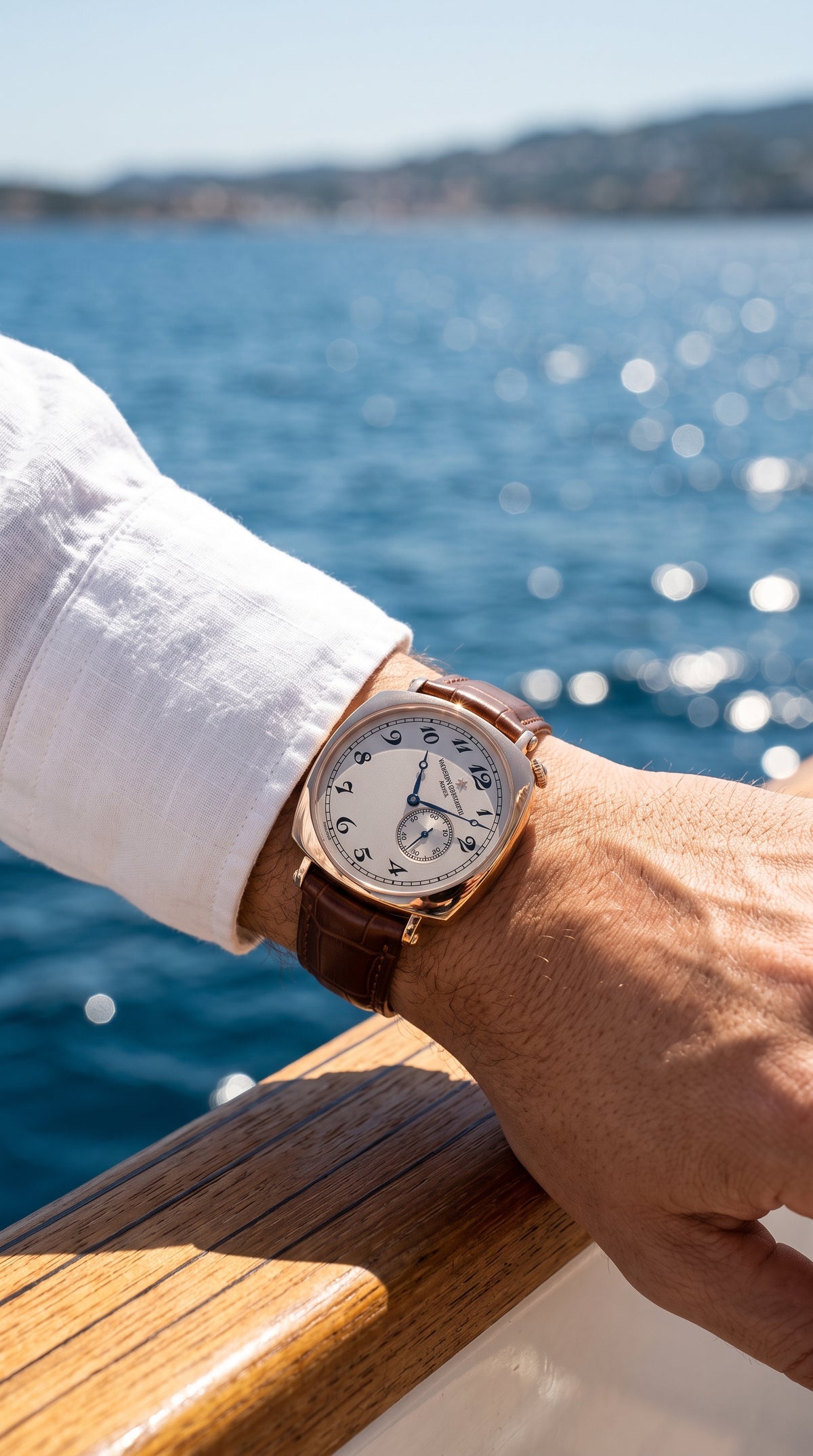 Vacheron Constantin "Historiques American 1921" Automatic White Dial Genuine Leather Strap Men’s Watch