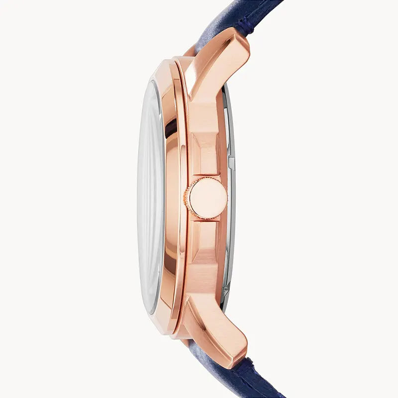 Fossil Grant ME3054 Skeleton Automatic Rose Gold-Tone Genuine Leather Men’s Watch