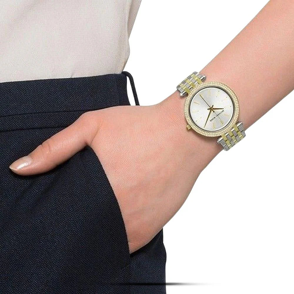 Michael Kors Darci MK3215 Silver Dial Quartz Two-Tone Stainless Steel Chain Ladies Watch