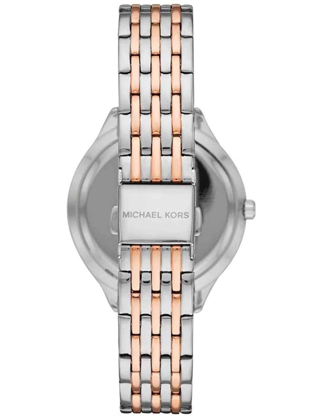 Michael Kors Mindy MK7077 Dual Tone Quartz Stainless Steel Chain Ladies Watch