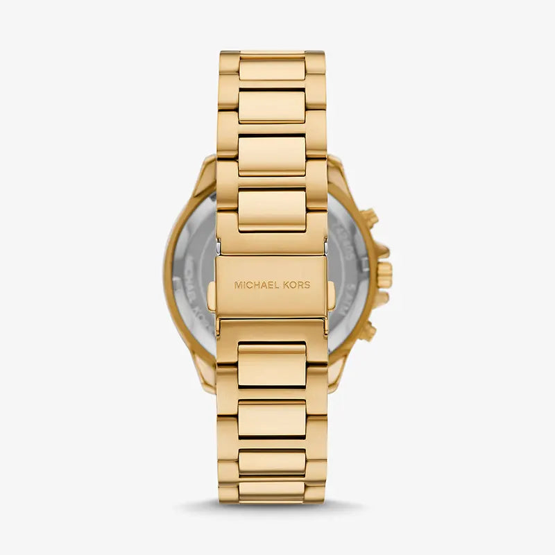 Michael Kors Sage Oversized MK9192 Black Dial Chronograph Quartz Golden Tone Stainless Steel Chain Men’s Watch
