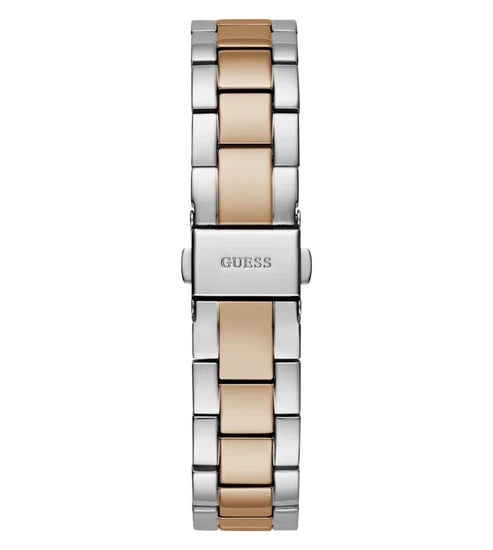 Guess Mist GW0723L2 Chronograph Quartz Burgundy Dial Two-Tone Stainless Steel Chain Lady's Watch