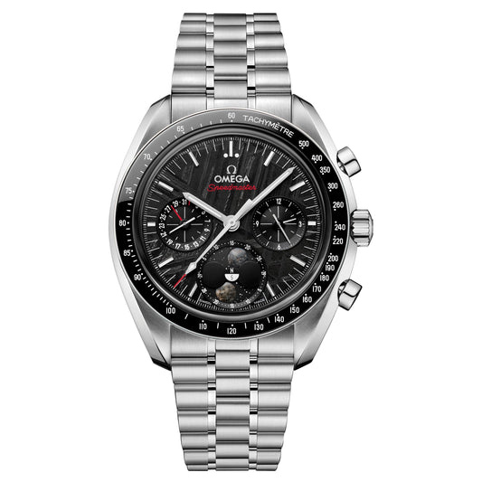 Omega Speedmaster Moonphase Chronometer Chronograph Meteorite Dial Automatic Stainless Steel Chain Men's Watch