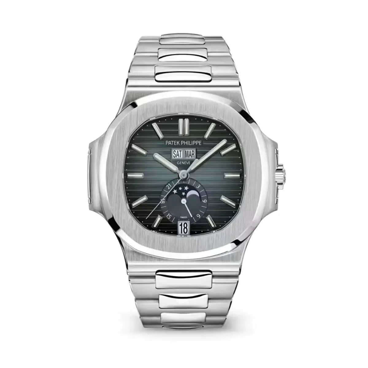 Patek Philippe Nautilus (Ref: 5726/1A-014) Annual Calendar Stainless Steel Blue Dial 40mm Swiss 1:1 Mirror Grade Men’s Watch