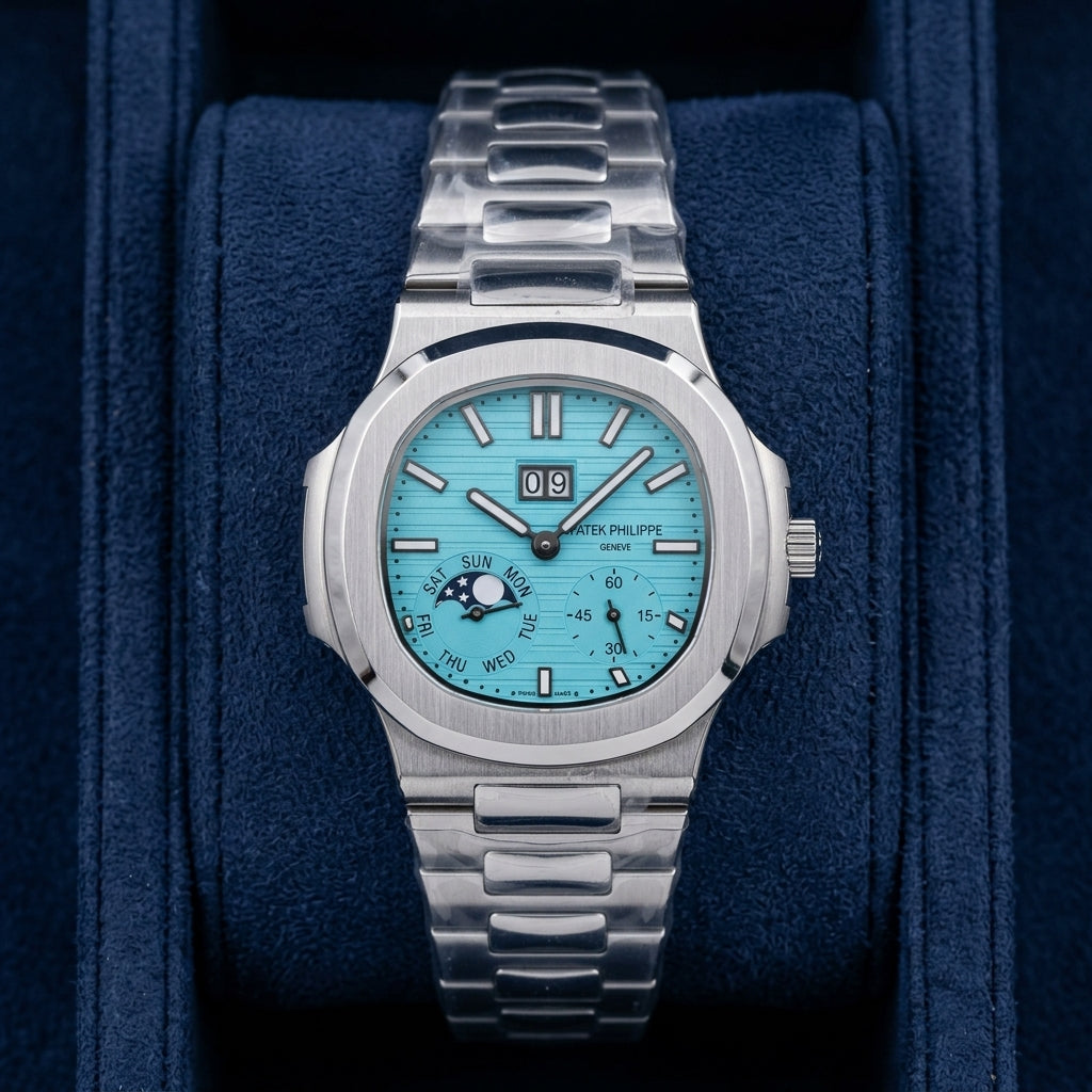 Patek Philippe Nautilus Calendar Chronograph Automatic European Grade Stainless Steel Men's Watch