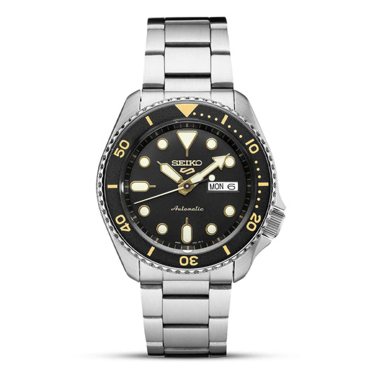 SEIKO 5 Sports SRPD57K1 Automatic Black Dial Stainless Steel Chain Men's watch
