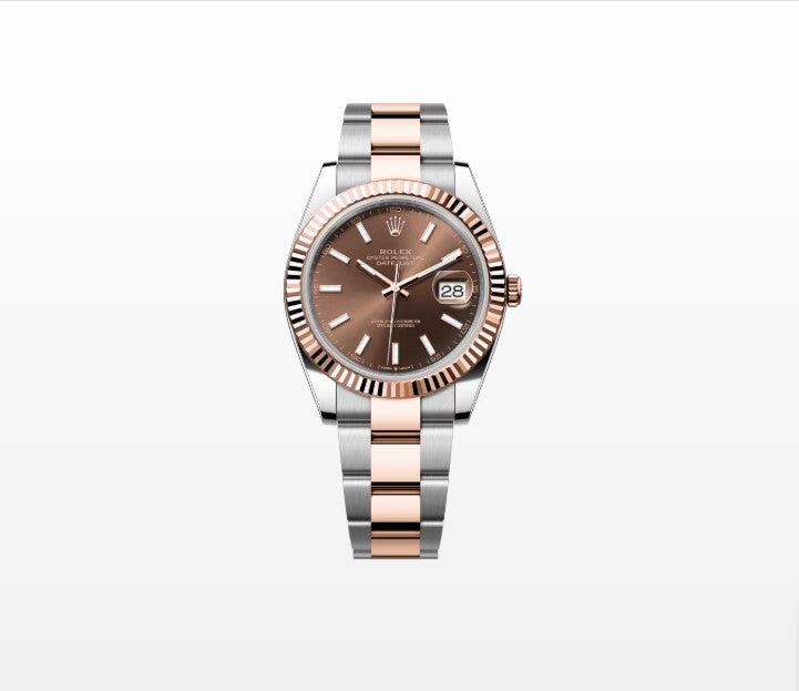 Rolex Datejust 126331-0001 Chocolate Stick Dial, Oyster Bracelet Fluted Bezel 41mm Swiss Grade 1:1 Men’s Watch