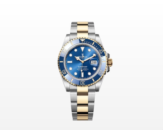 Rolex Submariner Date Two-Tone Yellow Gold & Steel Rolesor - Blue Dial Ceramic Bezel (Ref# 126613LB) 41 mm Swiss Grade Men’s Watch