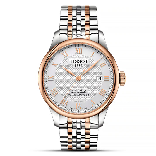 Tissot Le Locle Powermatic 80 Two-Tone White Dial Automatic Stainless Steel Chain Men’s Watch
