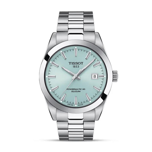 Tissot Gentleman Silicium Powermatic 80 Ice Blue Dial Automatic Stainless Steel Men’s Watch