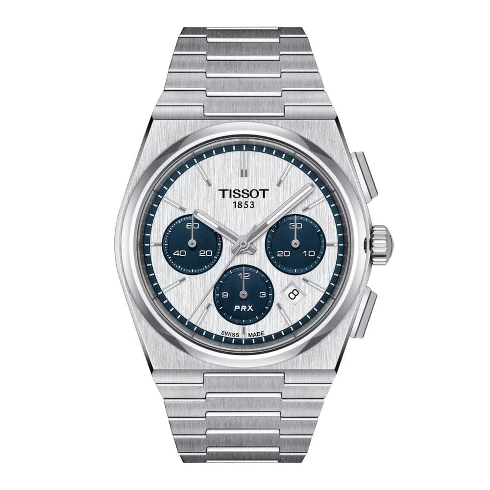 Tissot PRX T137427 Blue Panda Chronograph Quartz Stainless Steel Chain Men’s Watch