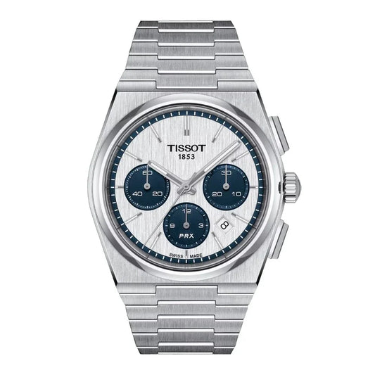 Tissot PRX T137427 Blue Panda Chronograph Quartz Stainless Steel Chain Men’s Watch