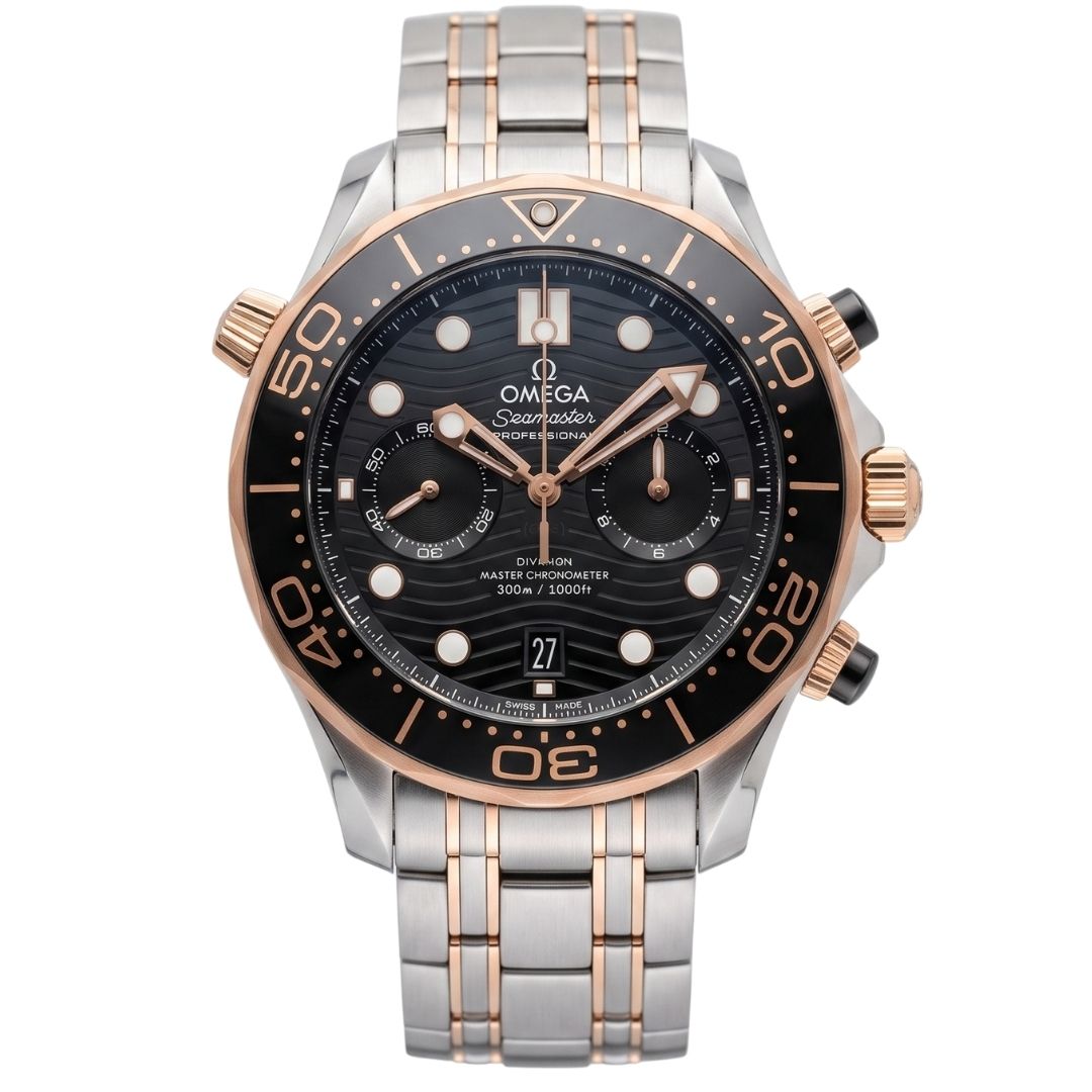 Omega Seamaster Professional Diver 300M Co-Axial Master Chronometer Quartz Stainless Steel Chain Men's Watch