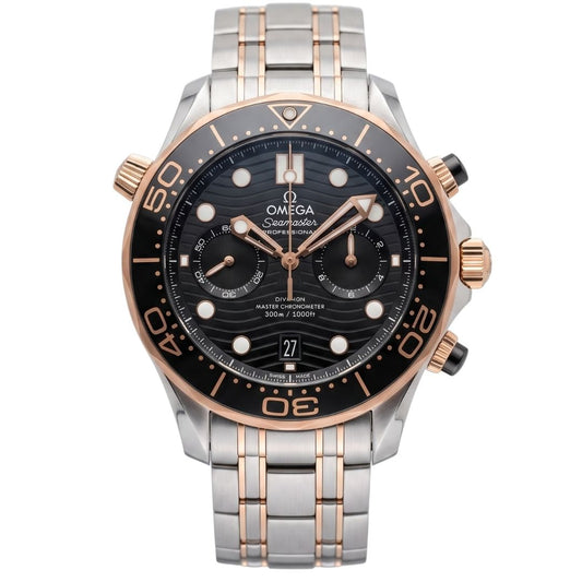 Omega Seamaster Professional Diver 300M Co-Axial Master Chronometer Quartz Stainless Steel Chain Men's Watch