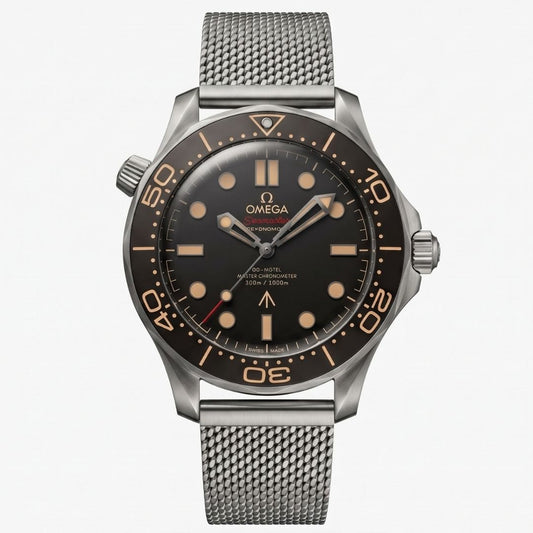 Omega Seamaster Professional Diver 300M Co-Axial Master Chronometer Automatic Bond 007 Edition Stainless Steel Chain Men's Watch
