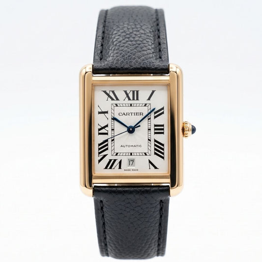 Cartier Tank Solo XL Automatic Stainless Steel Rose Gold Case Euro Grade Men’s Watch