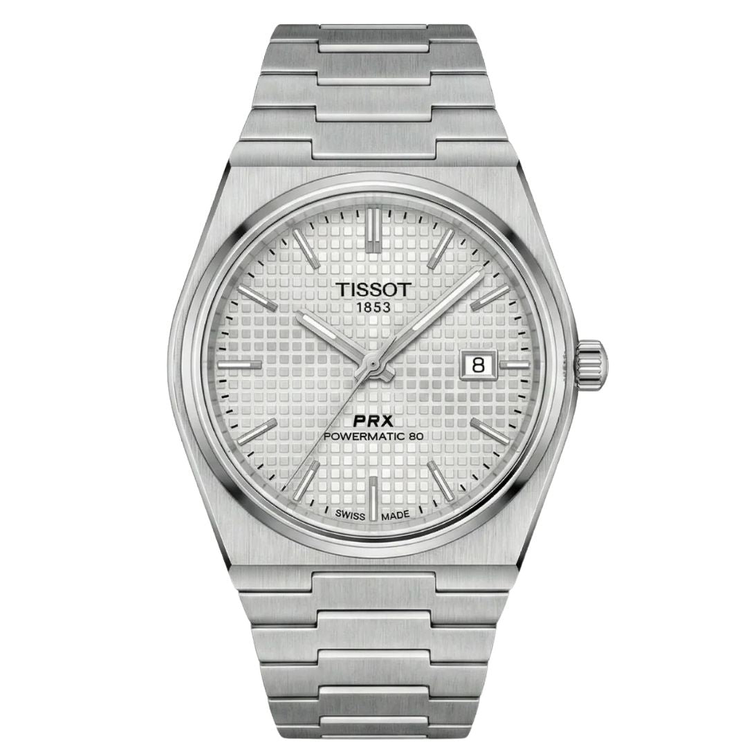 Tissot PRX T137207 POWERMATIC 80 Automatic White Dial Stainless Steel Chain Men’s Watch