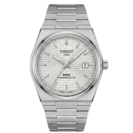 Tissot PRX T137207 POWERMATIC 80 Automatic White Dial Stainless Steel Chain Men’s Watch