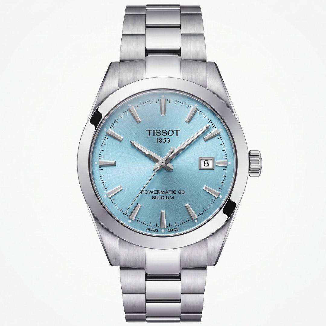 Tissot Gentleman Silicium Powermatic 80 Ice Blue Dial Automatic Stainless Steel Men’s Watch