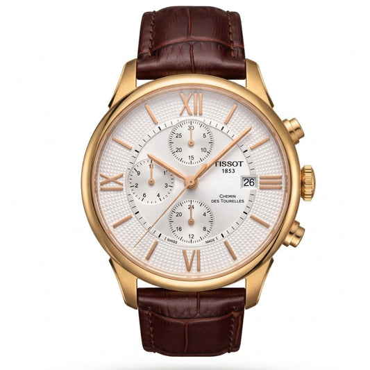 Tissot T099427 A Automatic Chronograph Complete Calendar Stainless Steel Leather Strap Men’s Watch