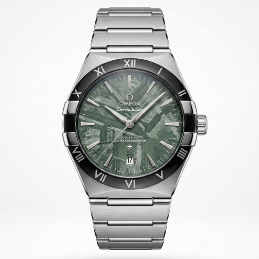 Omega Constellation Meteorite Green Dial Edition Automatic Stainless Steel Chain Men's Watch
