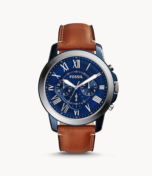 Fossil FS5151 Chronograph Quartz Genuine Leather Strap Men’s Watch