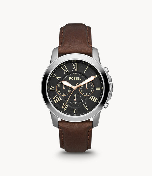 Fossil FS4813 Chronograph Quartz Genuine Leather Strap Men’s Watch