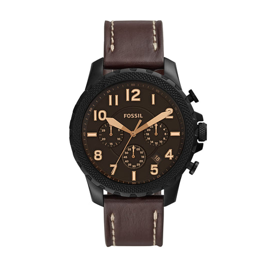 Fossil FS5601 Chronograph Quartz Genuine Leather Strap Men’s Watch