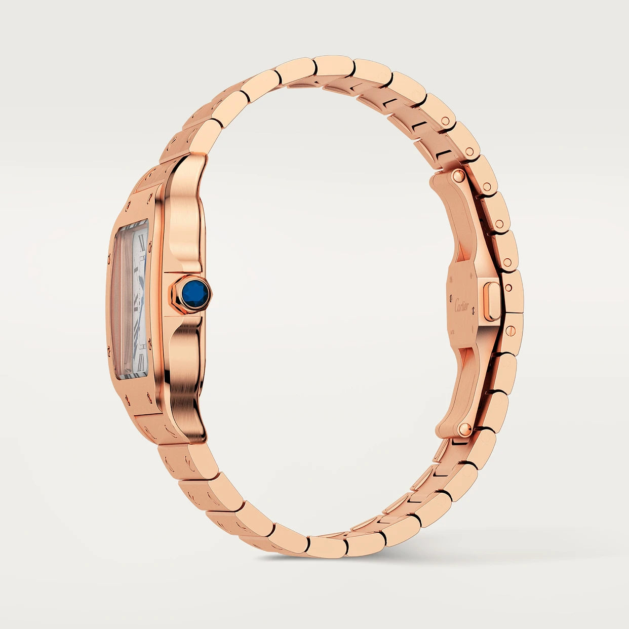 Cartier Santos Rose Gold Automatic Stainless Steel Chain Men’s Watch
