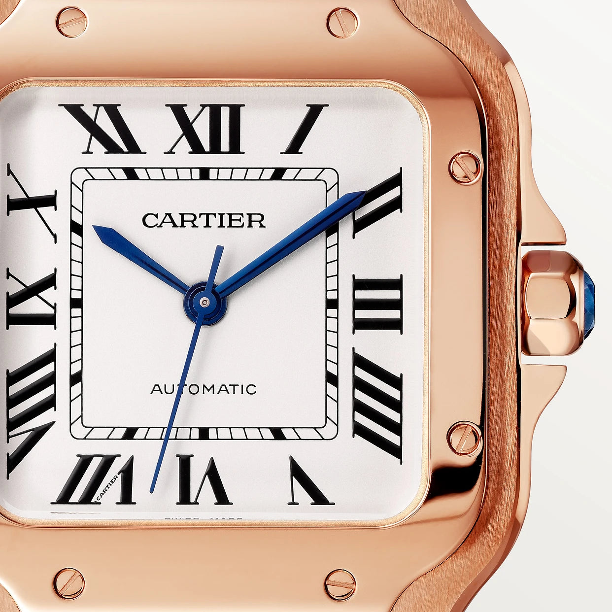 Cartier Santos Rose Gold Automatic Stainless Steel Chain Men’s Watch