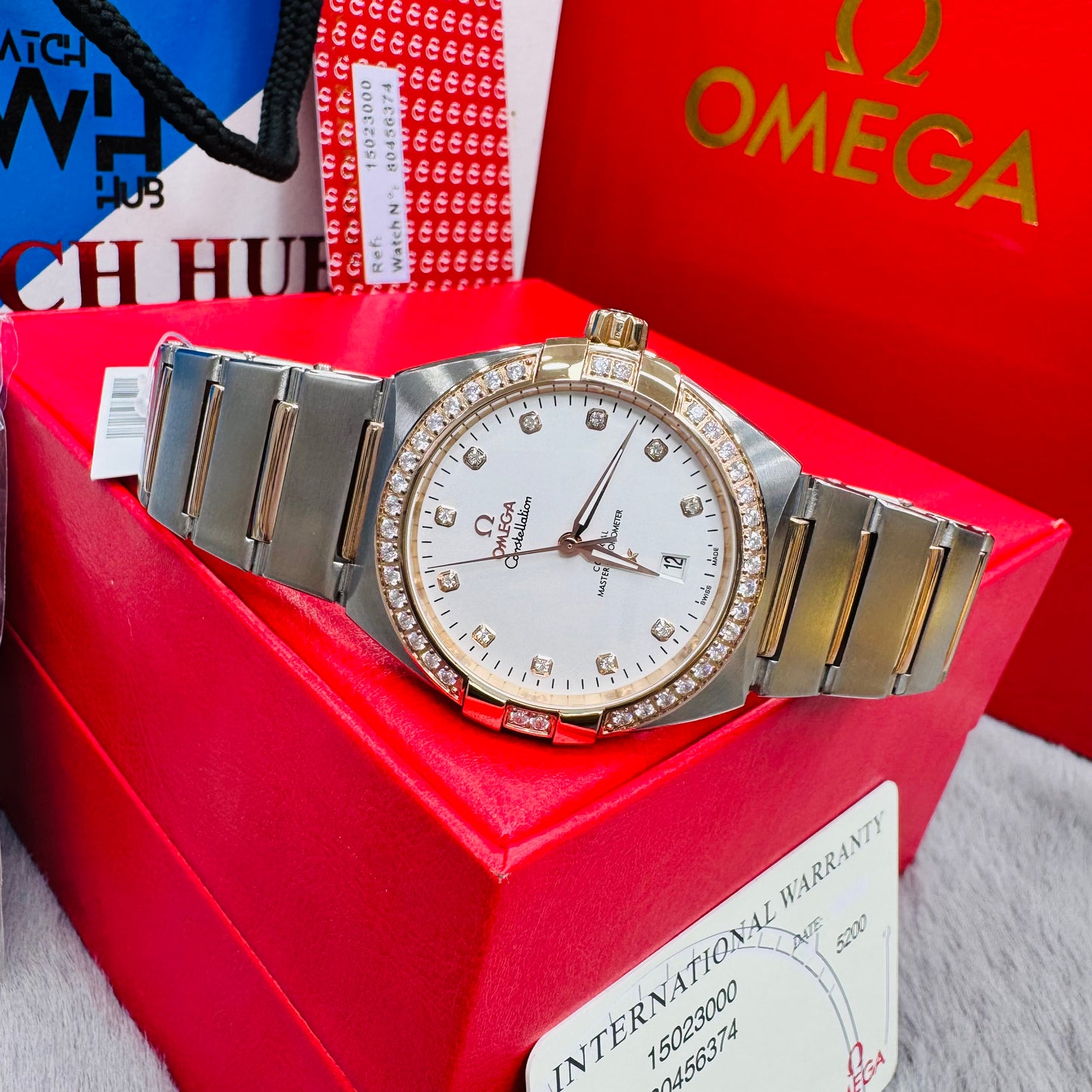 Omega Constellation Manhattan Automatic Two-Tone Stainless Steel Chain Men's Watch