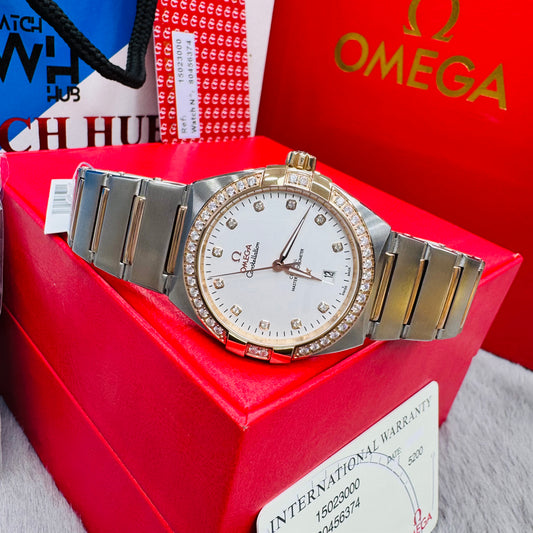 Omega Constellation Manhattan Automatic Two-Tone Stainless Steel Chain Men's Watch