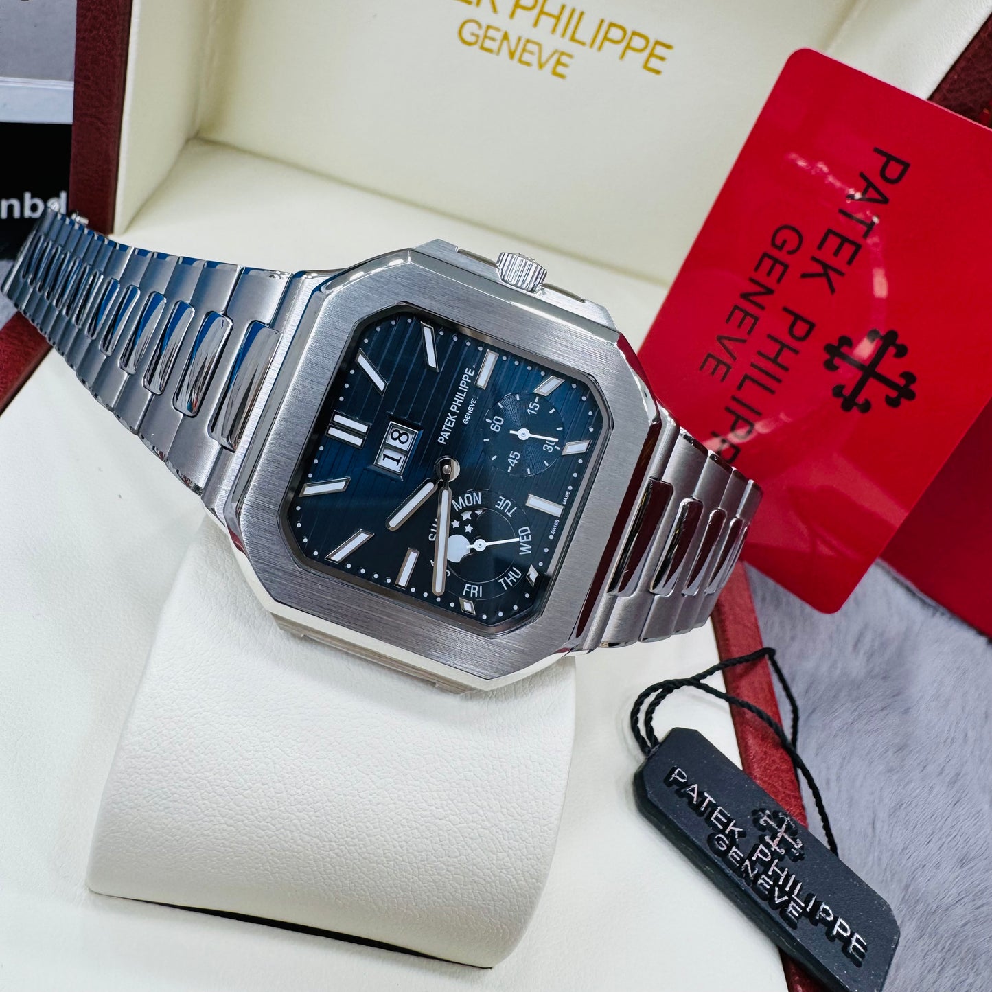 Patek Philippe Cubitus Calendar Automatic Stainless Steel Semi Swiss Grade Men's Watch