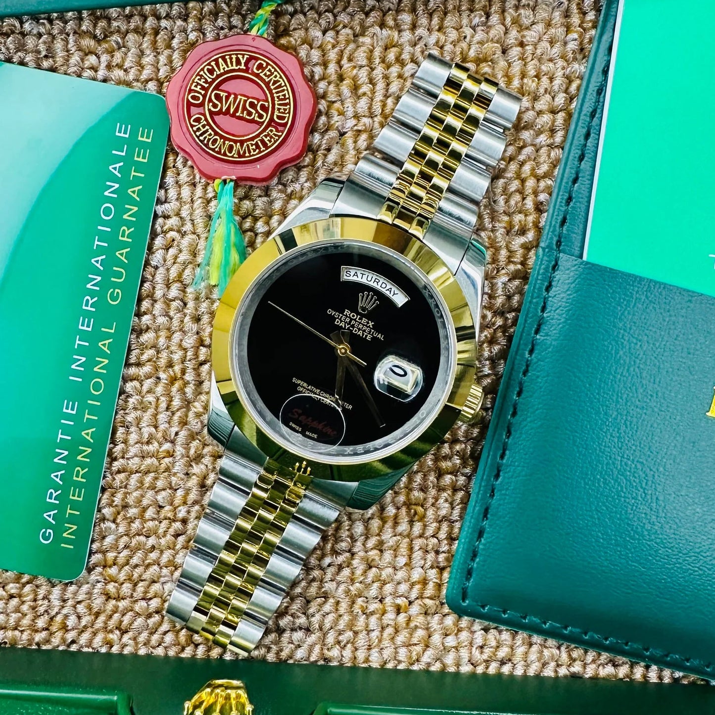 Rolex Day-Date Automatic Gold & Silver Dual Tone Stainless Steel Men’s Chain Watch