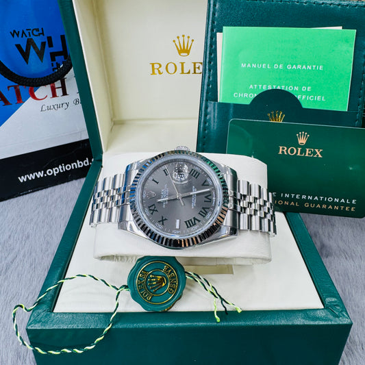 Rolex Datejust Wimbledon Oyster Perpetual Automatic Stainless Steel Jubilee Bracelet Men’s Watch