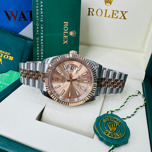 Rolex Datejust Oyster Perpetual Automatic Sundust Dial Stainless Steel Jubilee Bracelet Men’s Watch