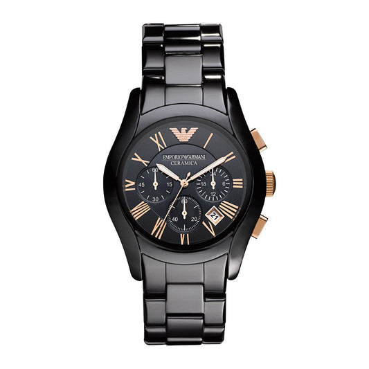 Emporio Armani AR1410 Chronograph Quartz Black Ceramic Chain Men’s Watch