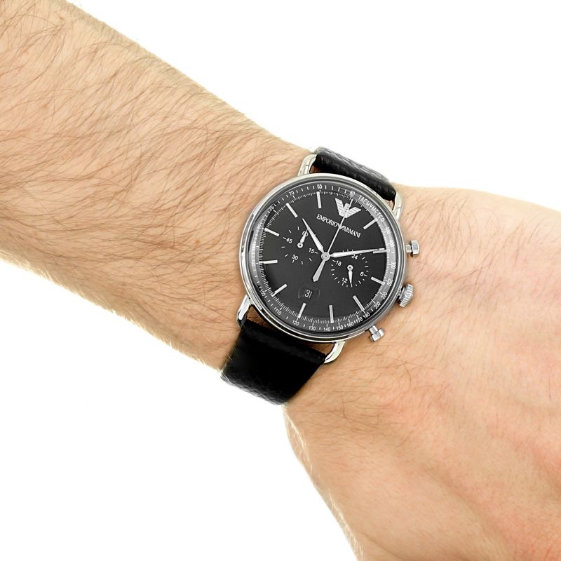 Emporio Armani AR11143 Chronograph Quartz Genuine Leather Men’s Watch