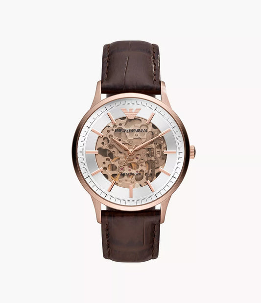 Emporio Armani AR60039 Automatic Genuine Leather Strap Men’s Watch