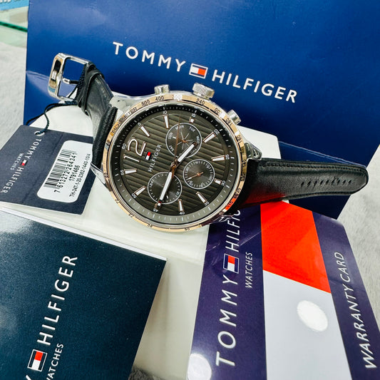 Tommy Hilfiger 1791466 Chronograph Quartz Genuine Leather Strap Men’s Watch