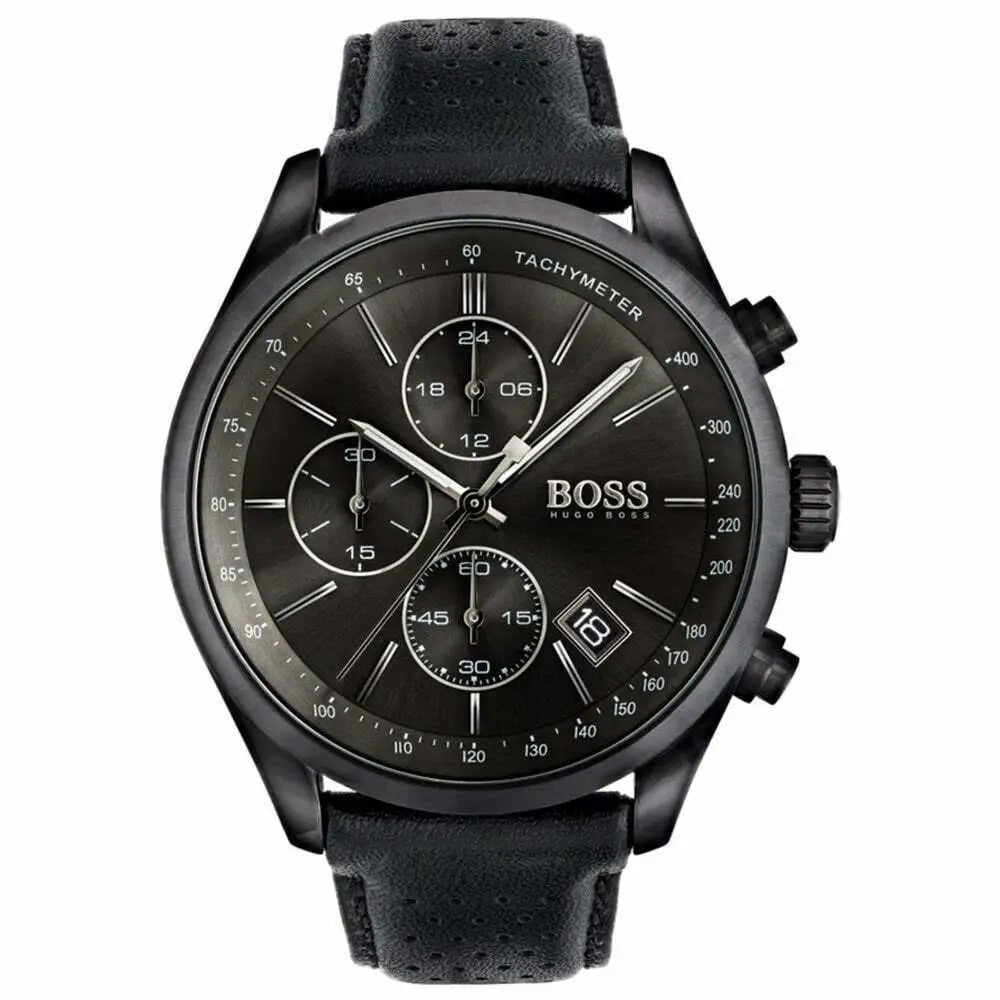 Hugo Boss HB1513474 Chronograph Quartz Genuine Leather Strap Men’s Watch