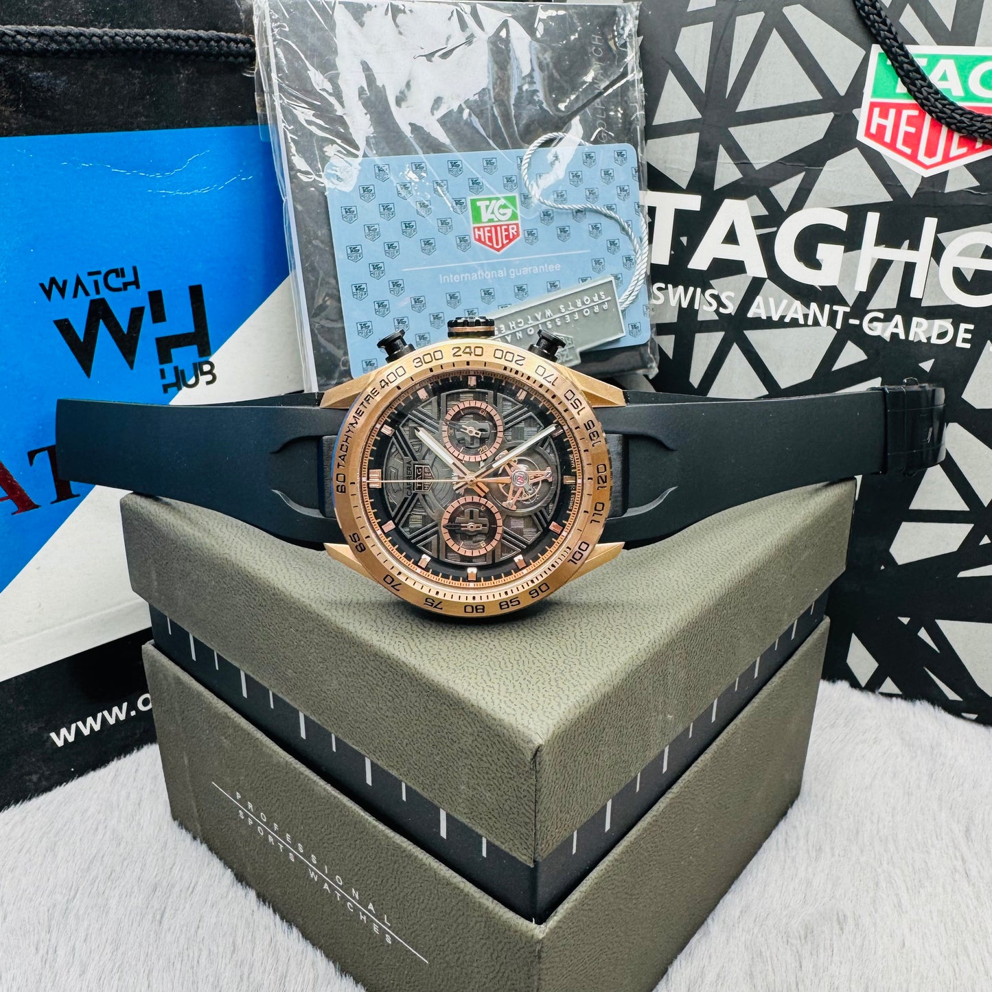TAG Heuer Carrera Chronograph Tourbillon Extreme Sport Quartz Chronograph Silicon Strap Men’s Watch