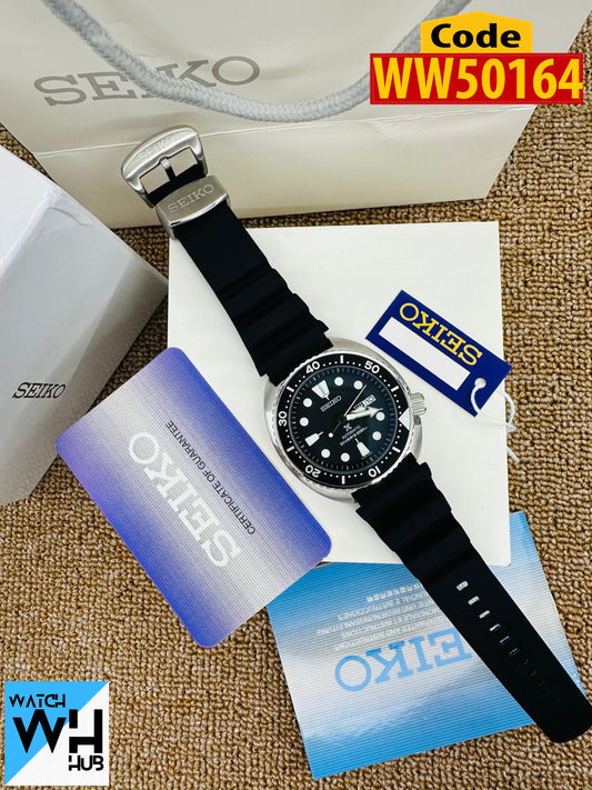 SEIKO King Turtle SRPD43 Silicon Strap Black Dial Automatic Men's Watch