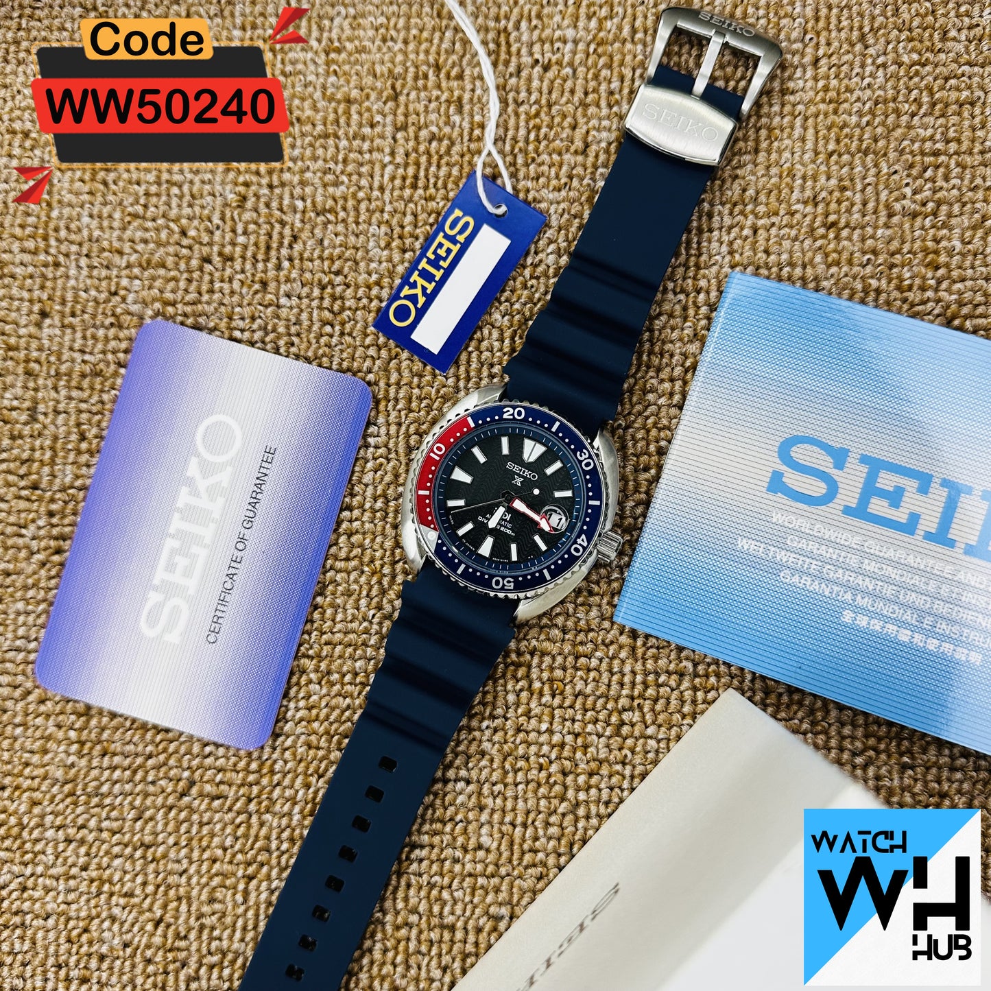 Seiko Prospex Padi "mini turtle" SRPC41K1 Silicon Strap Automatic Watch