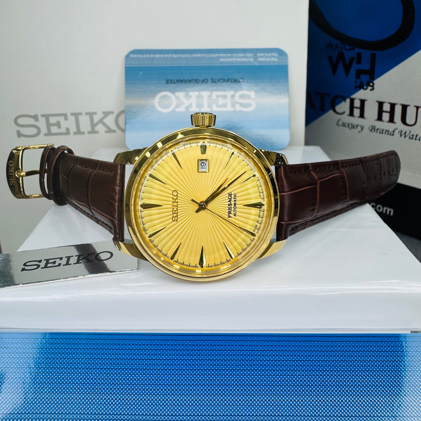 Seiko Presage SRPB44J1 "Cocktail Time" Automatic Stainless Steel Genuine Leather Strap Men’s Watch