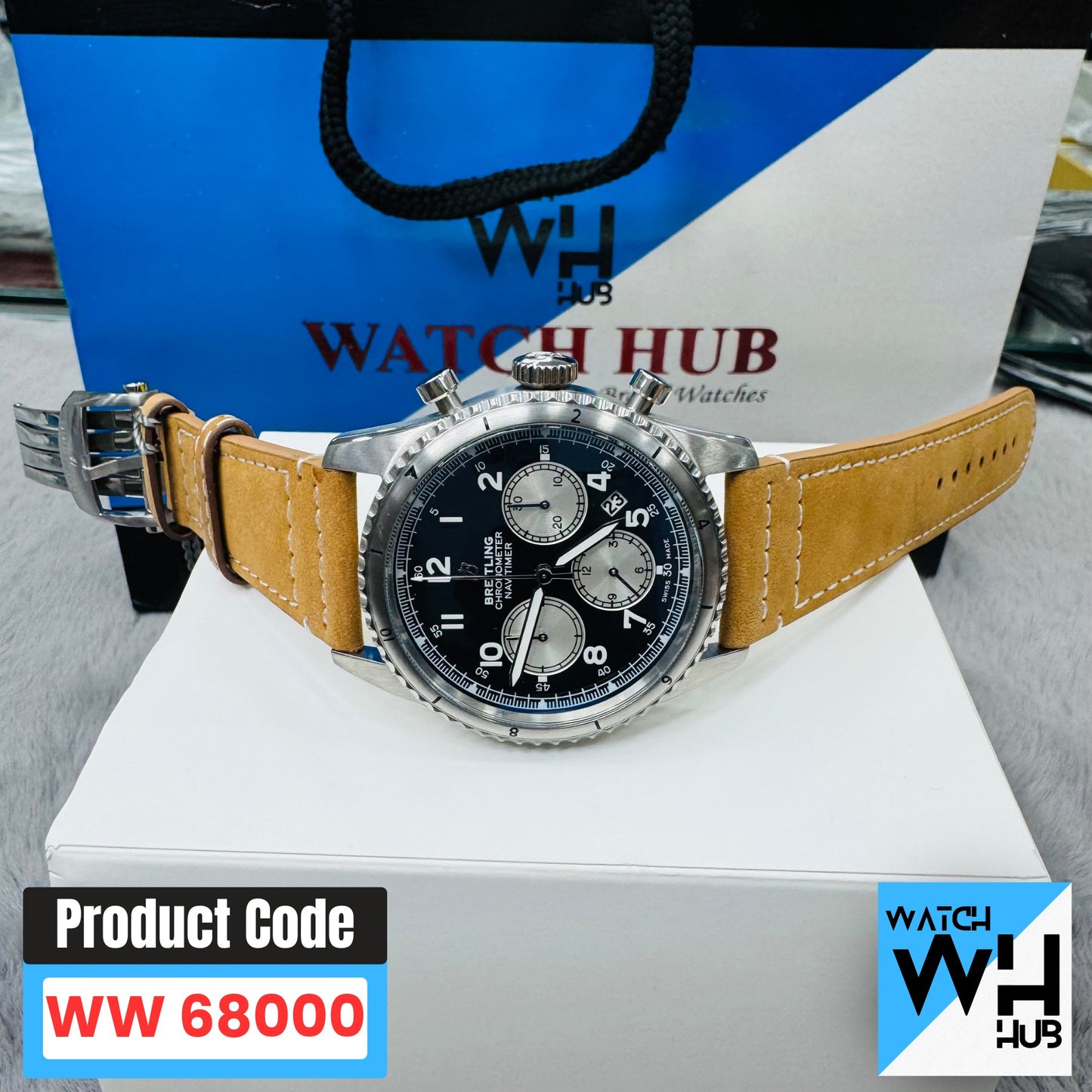 Breitling Navitimer 8 B01 Chronograph Stainnless Steel Leather Strap Semi Swiss Men's Watch