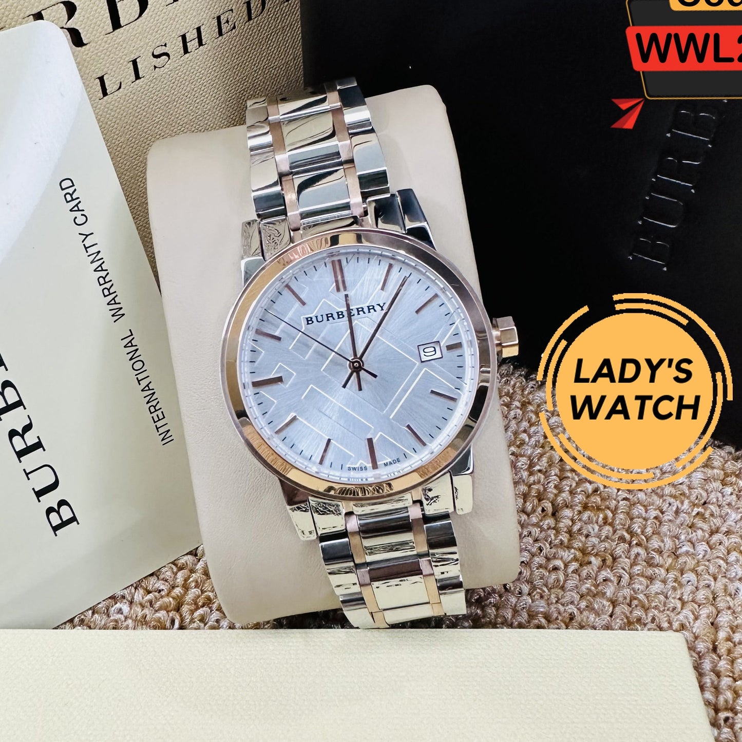 Burberry BU9105 Chronograph Quartz Stainless Steel Chain Ladies Watch