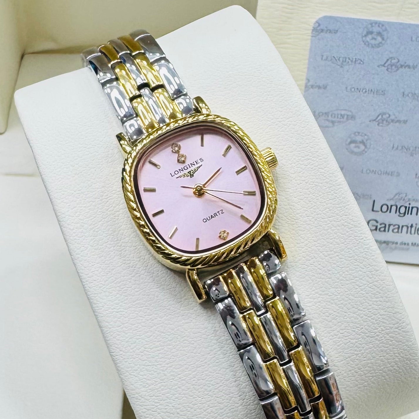 Longines Vintage Collection Quartz Two-Tone Stainless Steel Case & Chain Lady’s Watch