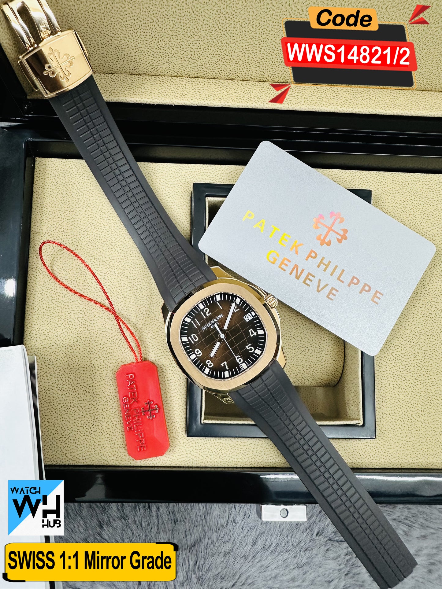 Patek Philippe Aquanaut 5167R-001 Chocolate Brown Dial 40.8mm Brown Silicon Belt Swiss Grade Men’s Watch